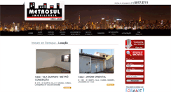 Desktop Screenshot of imobiliariametrosul.com.br