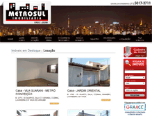 Tablet Screenshot of imobiliariametrosul.com.br